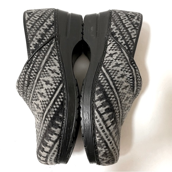 Sanita Women’s Wool Gray Fair Isle Clogs Size EU 41/US 10 - Picture 5 of 11